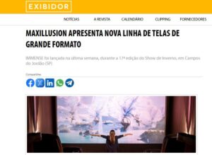 Exibição de novas telas de grande formato